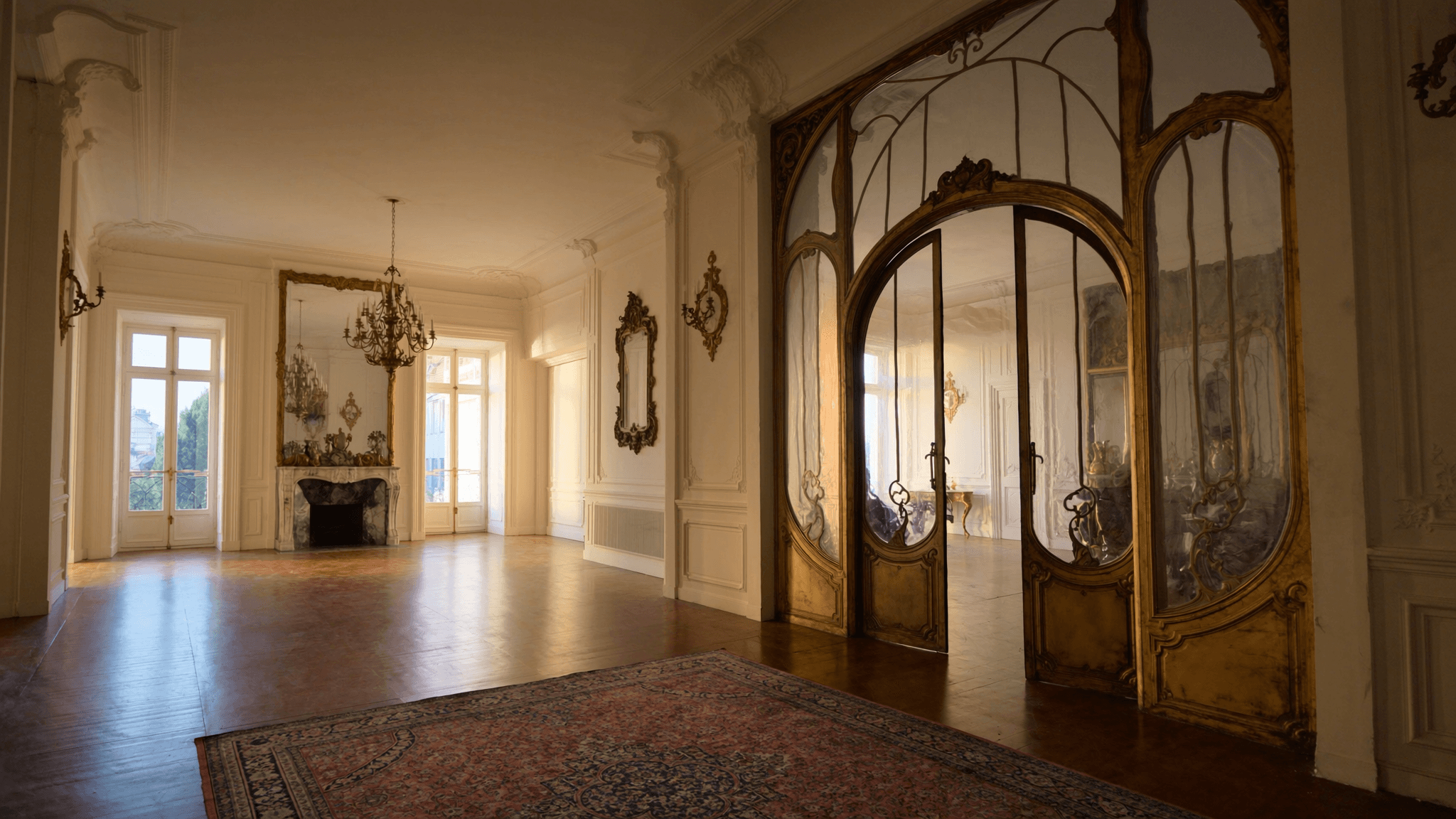 Verrière atelier 9,2 m² La Garenne République Belle Époque 1912 double porte battante laiton fait main