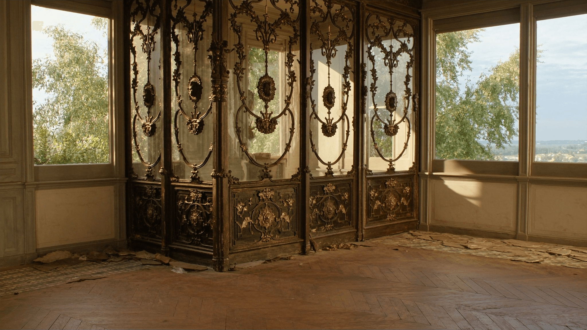 Verrière atelier longère rurale PNR Vexin Français Hérouville 95300 — profil acier S235JR T 40×40 mm patine bronze antique sur mesure + laiton fait main fonderie Bois-d'Arcy + verre clair feuilleté Saint-Gobain Diamant 8+8 mm — ABF Vexin accepté 1ère instruction