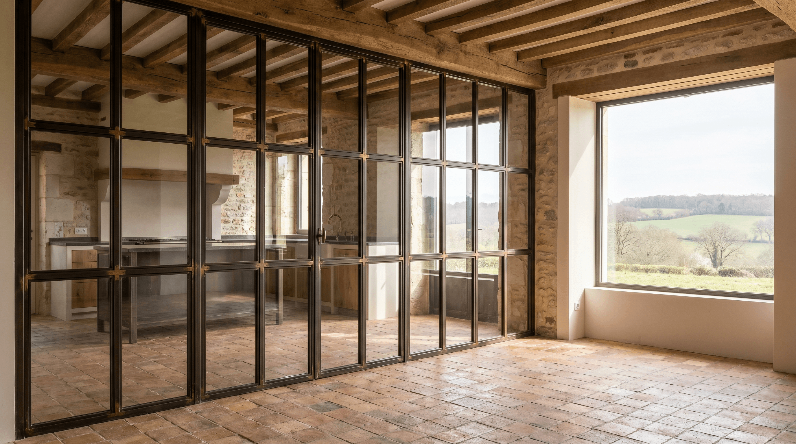 Verrière atelier sur mesure à Santeny