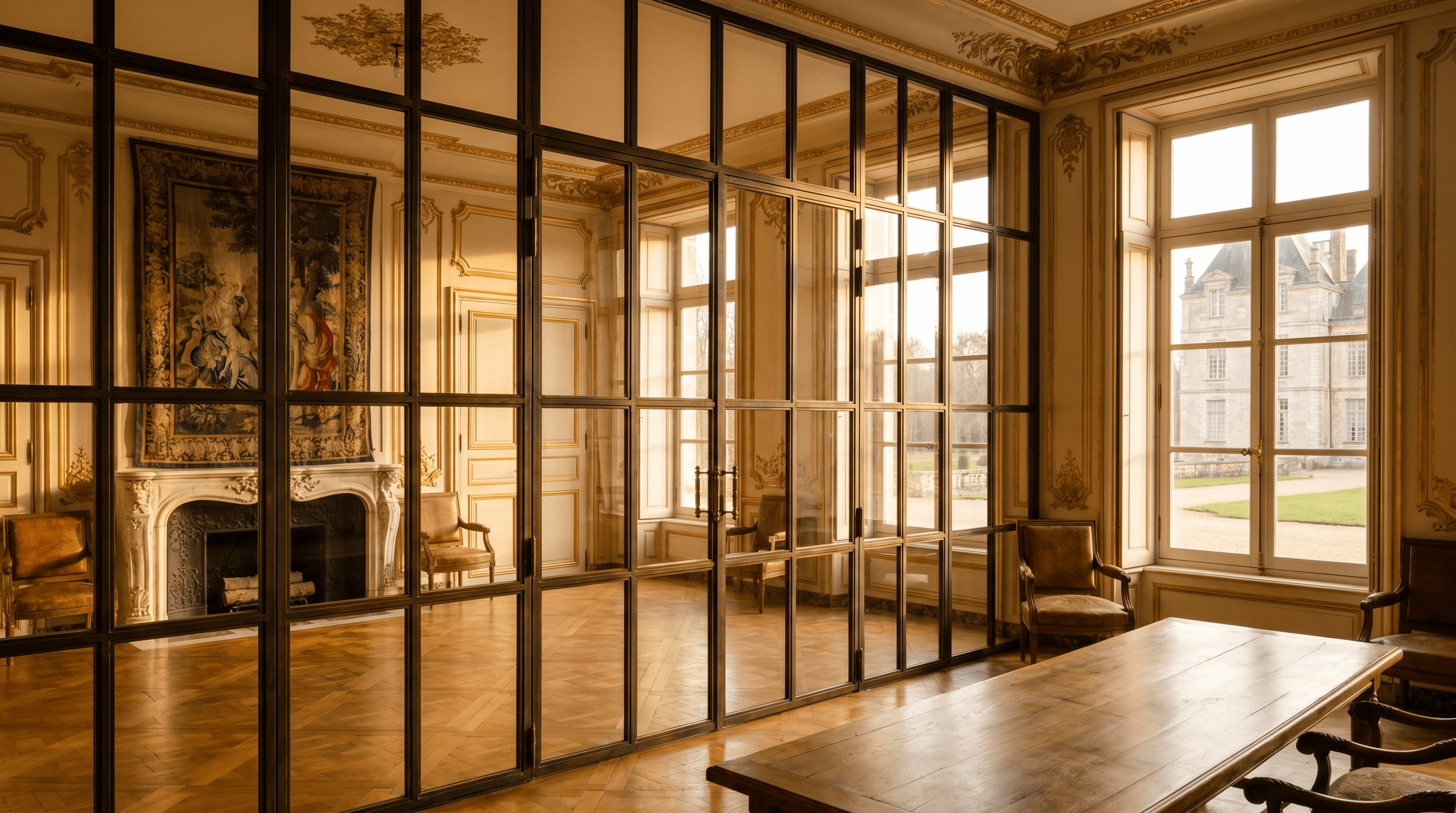 Verrière atelier sur mesure à Raray